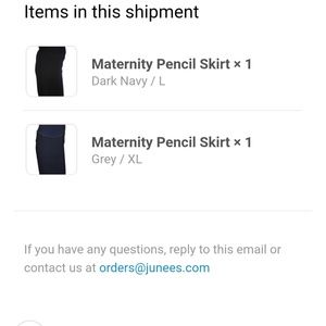 Two maternity pencil skirts